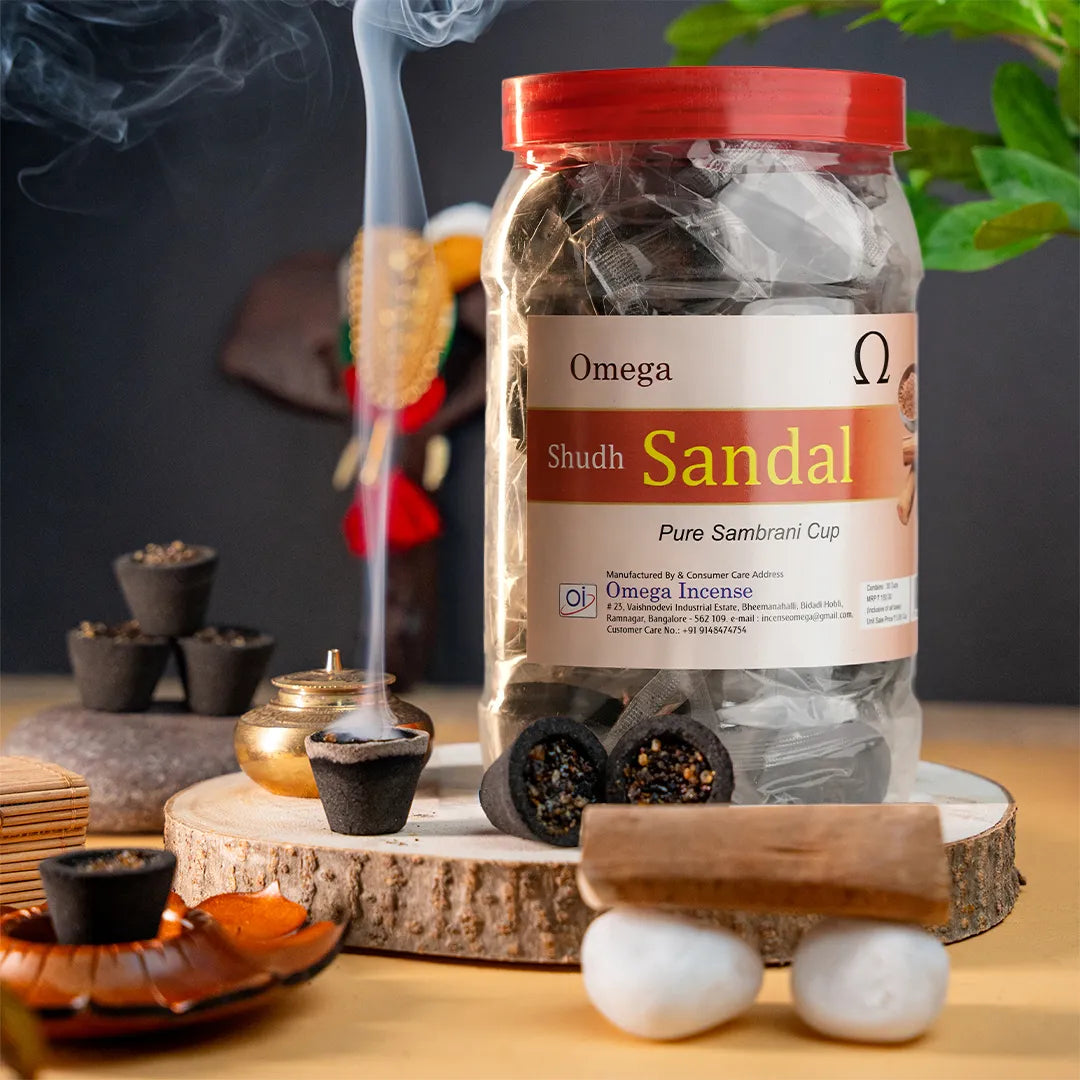Omega Shudh Sandal Cup 30Pcs