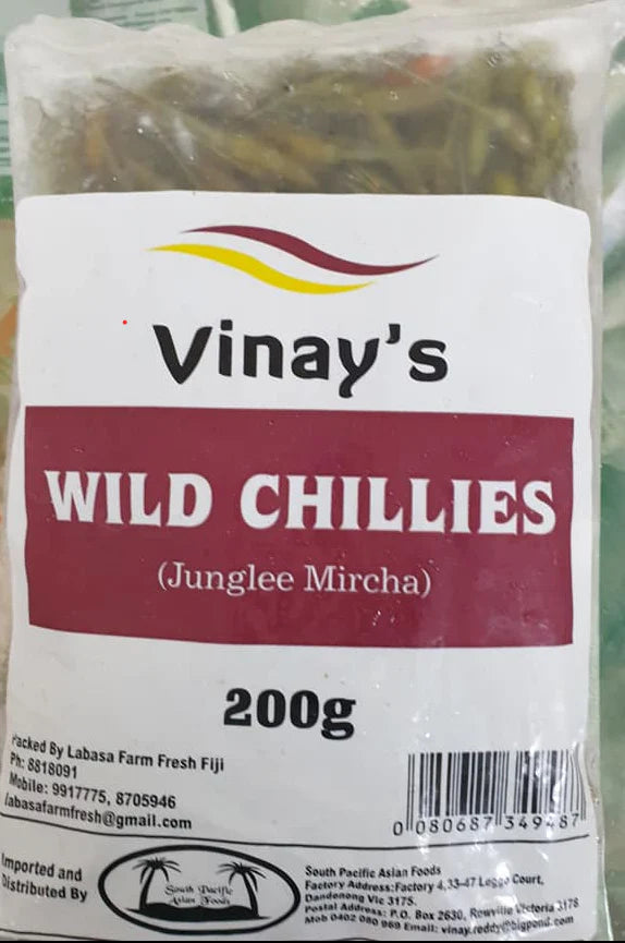Vinay's Wild Chillies 200G Frozen