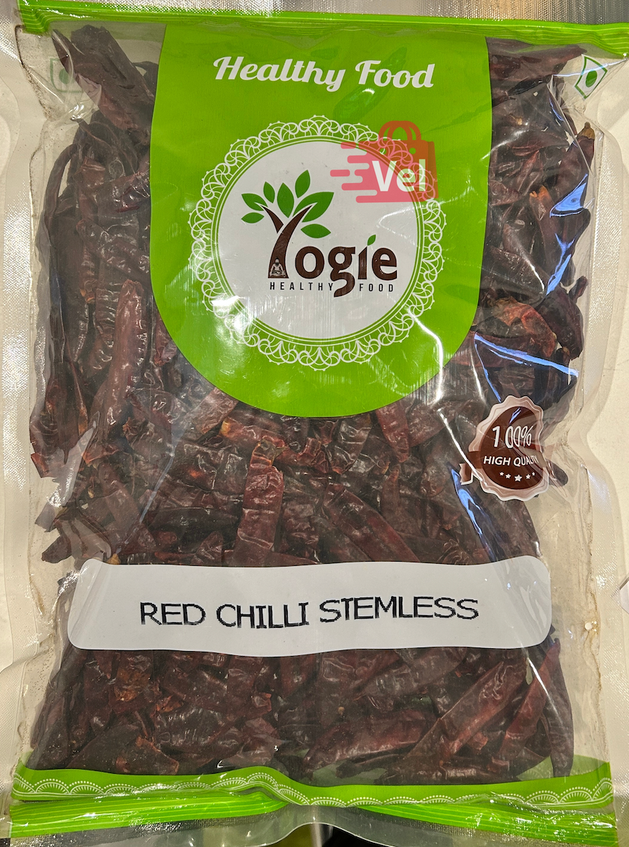 Yogie Chilli Whole Stemless 1Kg