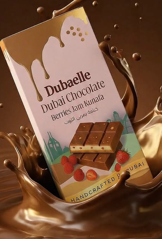 Dubaelle Dubai Chocolate Berries Jam Kunafa 200G