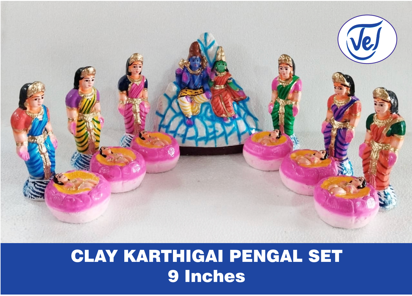 Kollu Dolls Karthigai Pengal Set 9Inch