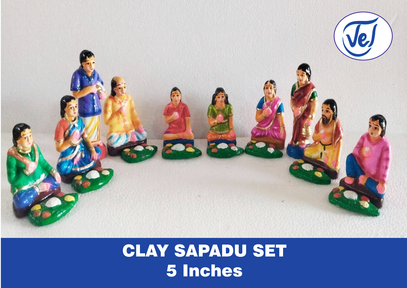 Kollu Golu Dolls Sappadu Set 5 Inch Clay