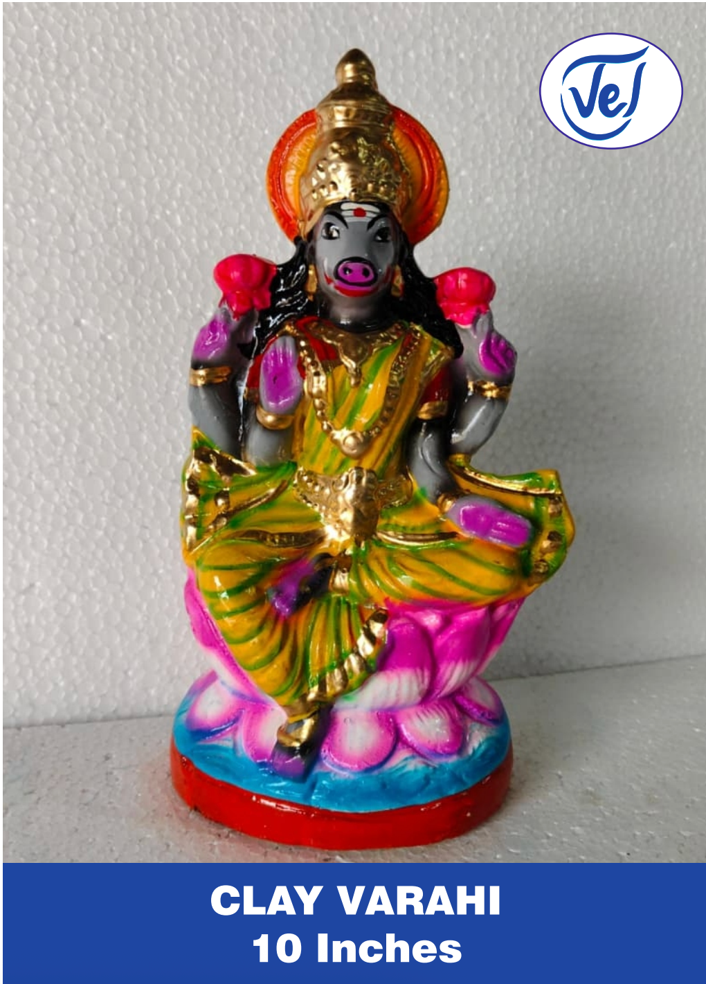 Kollu Golu Dolls Varahi Amman 10 Inch Clay