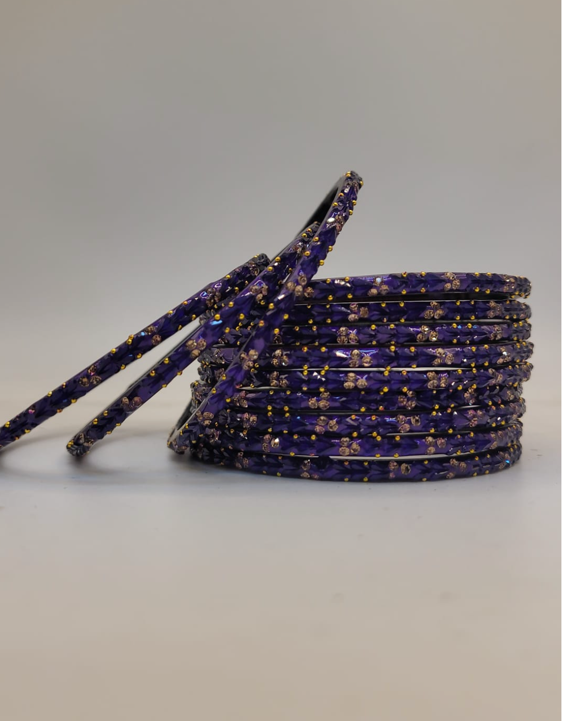 Glass Dark Purple Bangles (multiple sizes available)