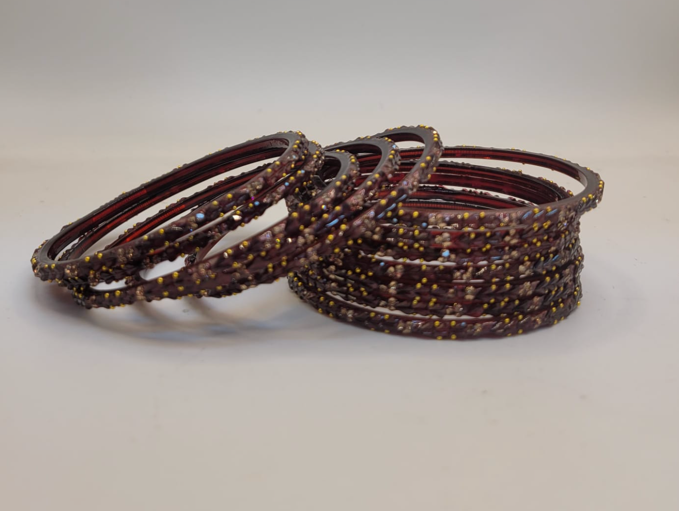 Glass Maroon Bangles (multiple sizes available)