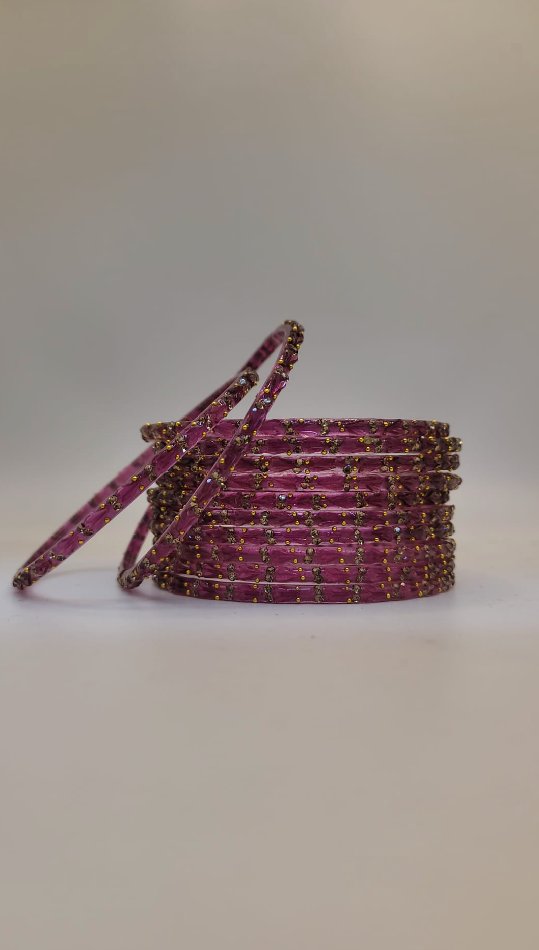 Glass Dark Pink Bangles (multiple sizes available)