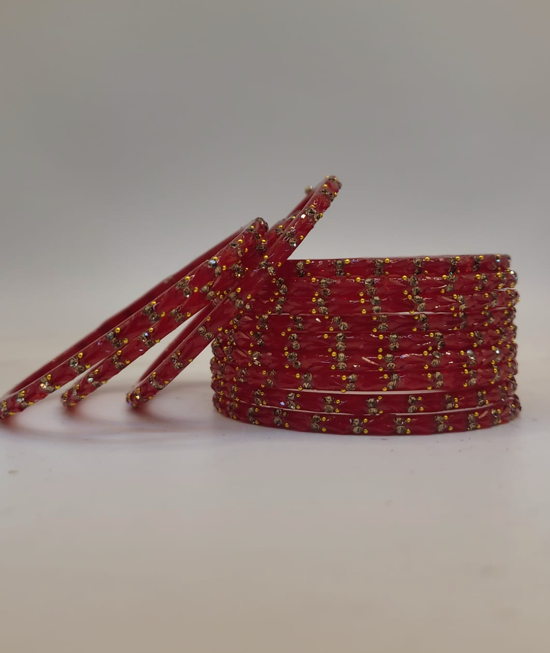 Glass Red Bangles (multiple sizes available)