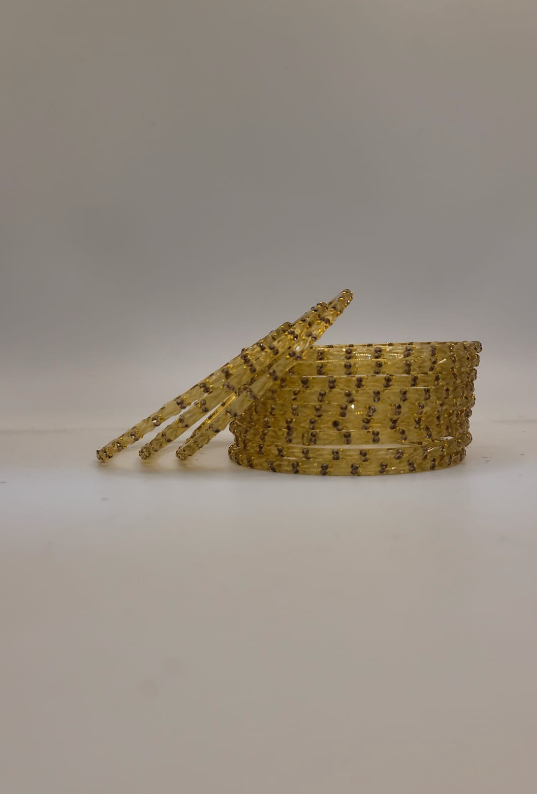 Glass Yellow Bangles (multiple sizes available)