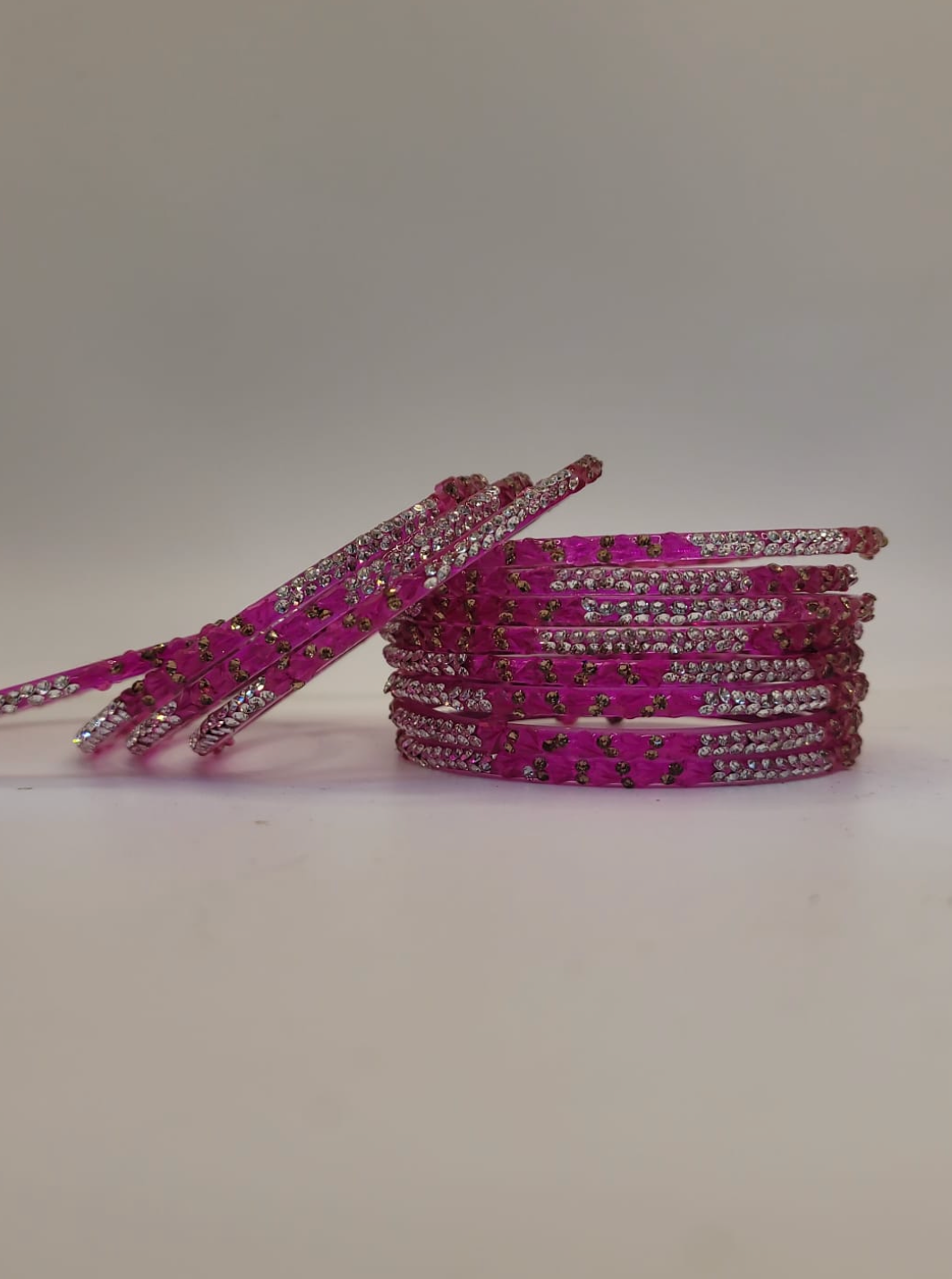 Glass Rose Pink Bangles (multiple sizes available)