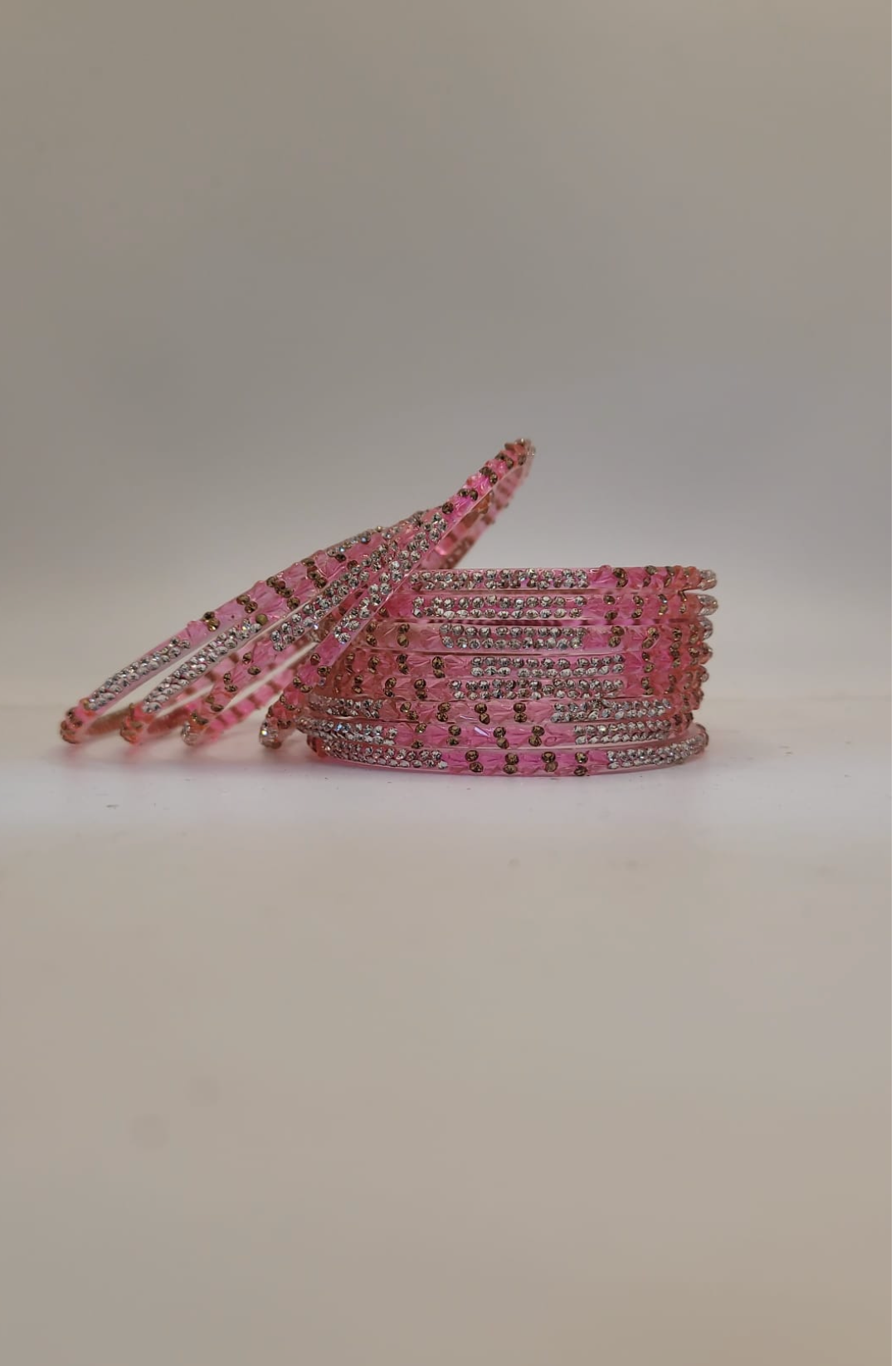 Glass Mittai Pink Bangles (multiple sizes available)