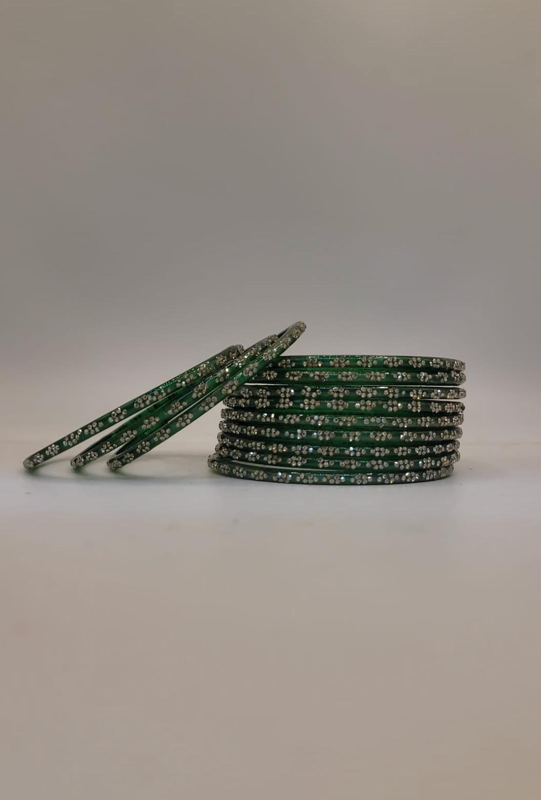 Glass Bottle Green Bangles (multiple sizes available)