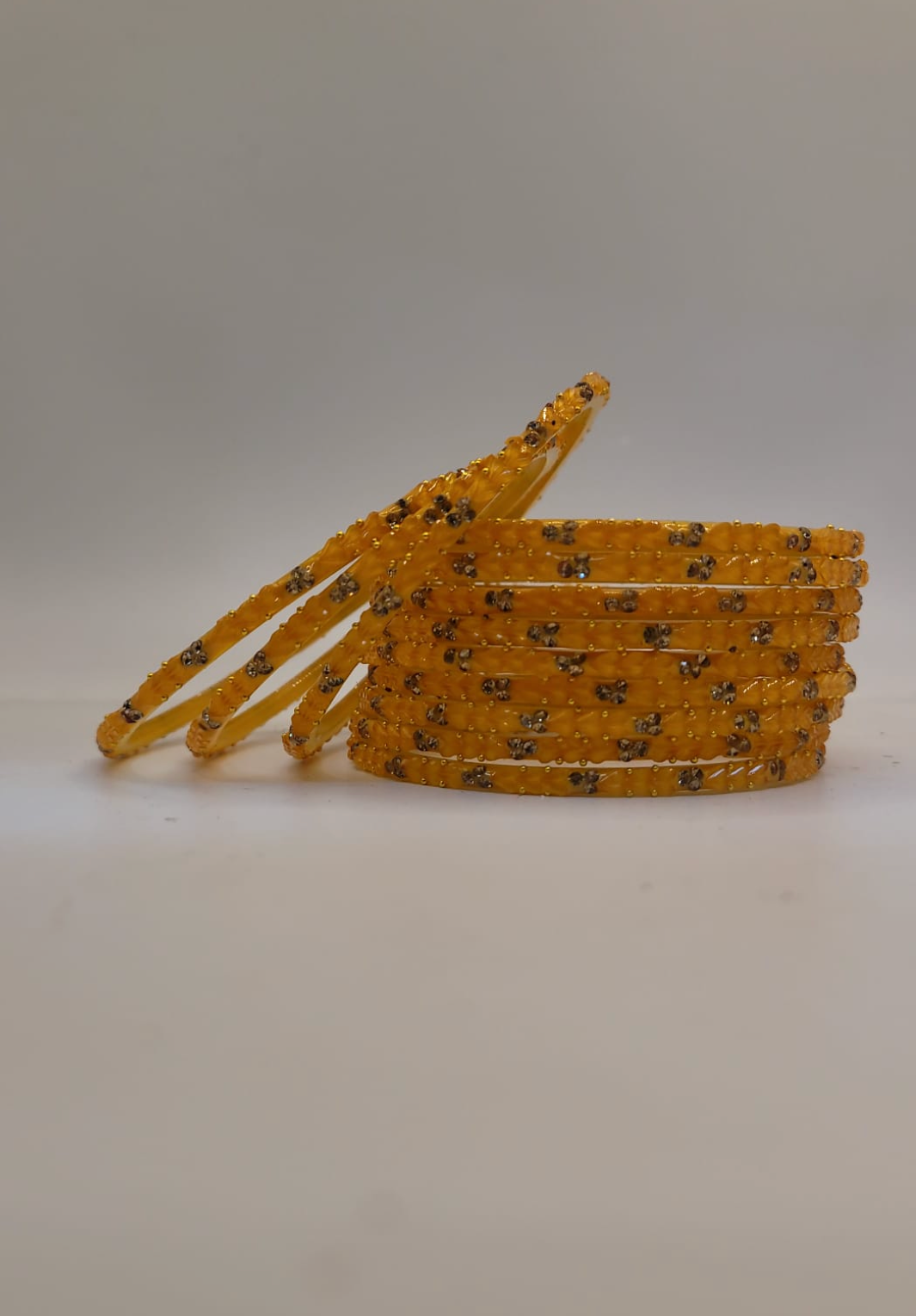 Glass Yellow Bangles (multiple sizes available)