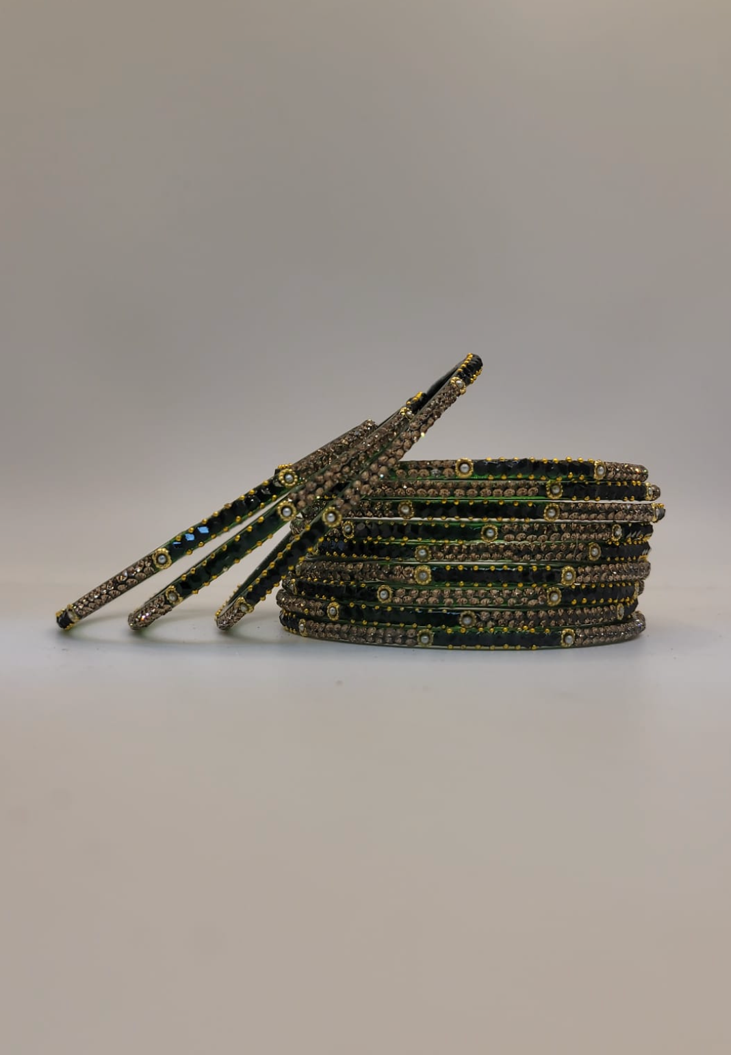 Glass Green Bangles (multiple sizes available)