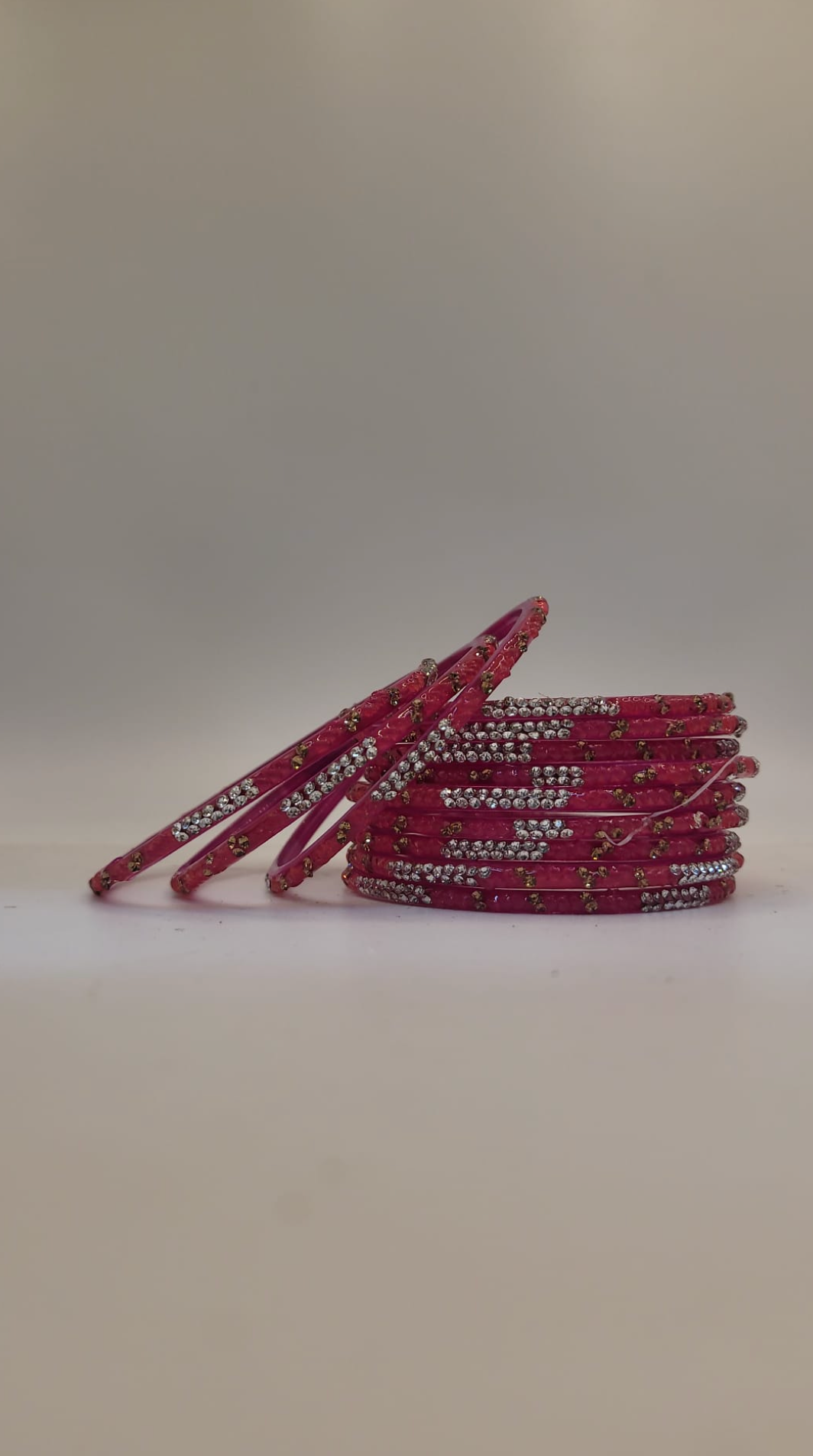 Glass Falooda Pink Bangles (multiple sizes available)