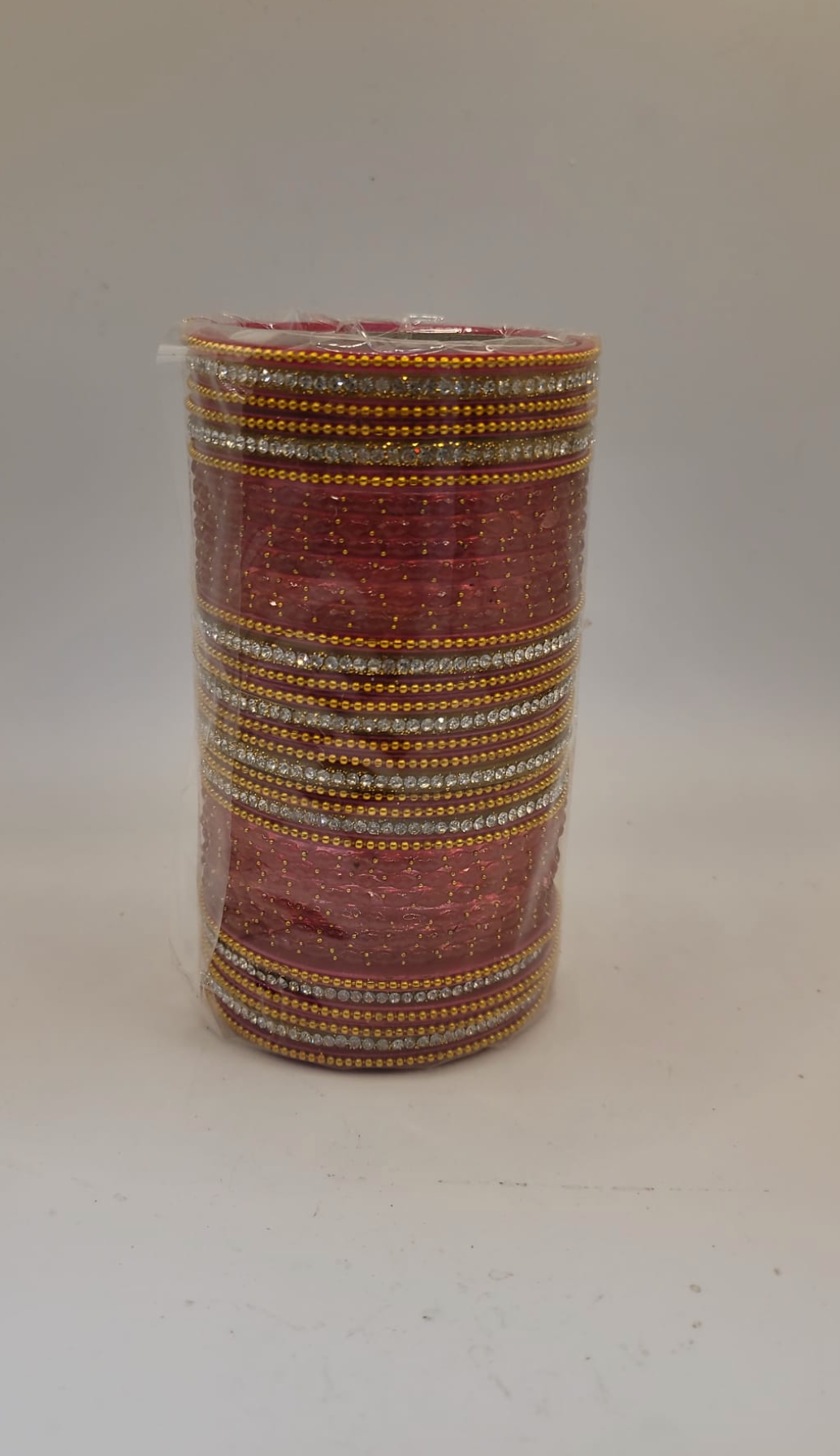 Glass Pink Bangles set (36 bangle total)