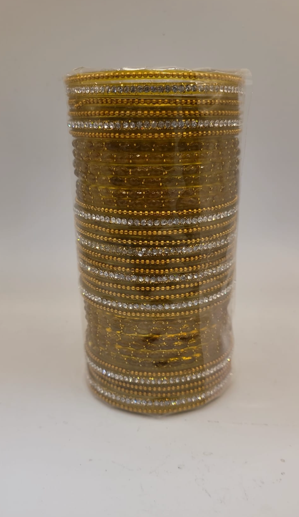 Glass Yellow Bangles set (36 bangle total)