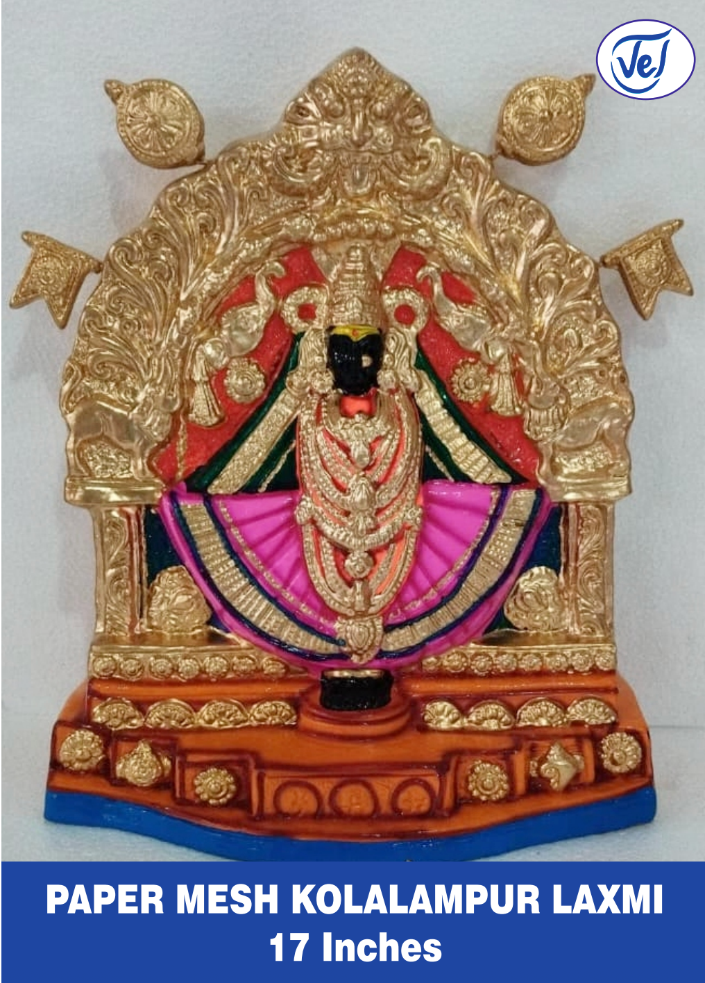 Kolu Dolls Kolalambur Lakshmi (Goddess Lakshmi) 17 Inch Paper Mache