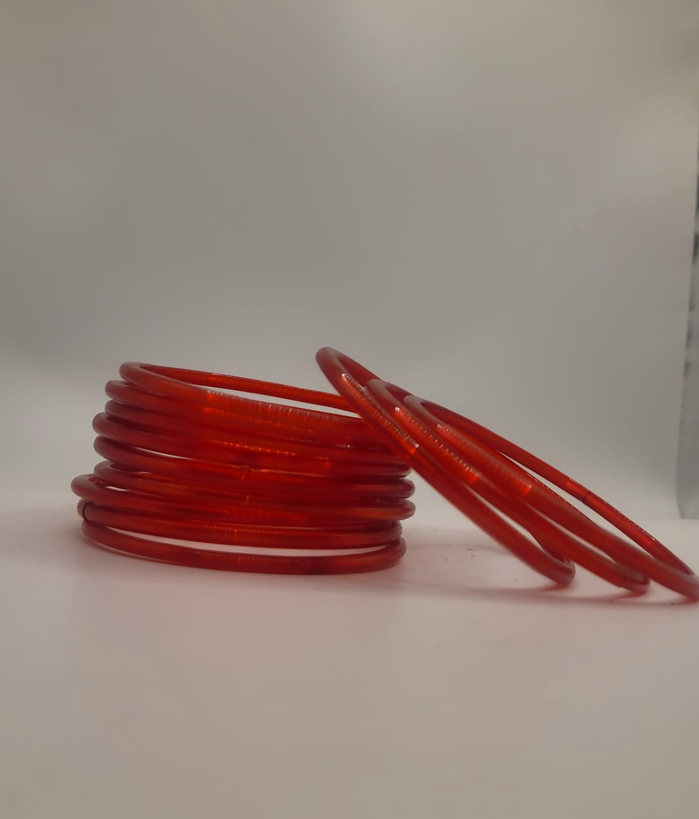 Glass Red Bangles (multiple sizes available)
