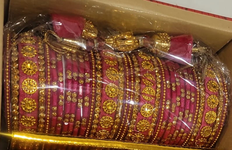 Pink Bangles with Tassels (multiple sizes available)