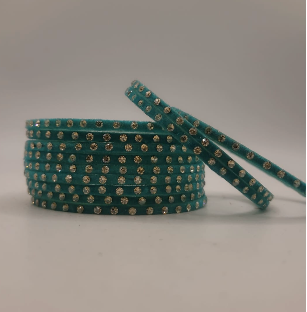 Teal Gemstone Bangles