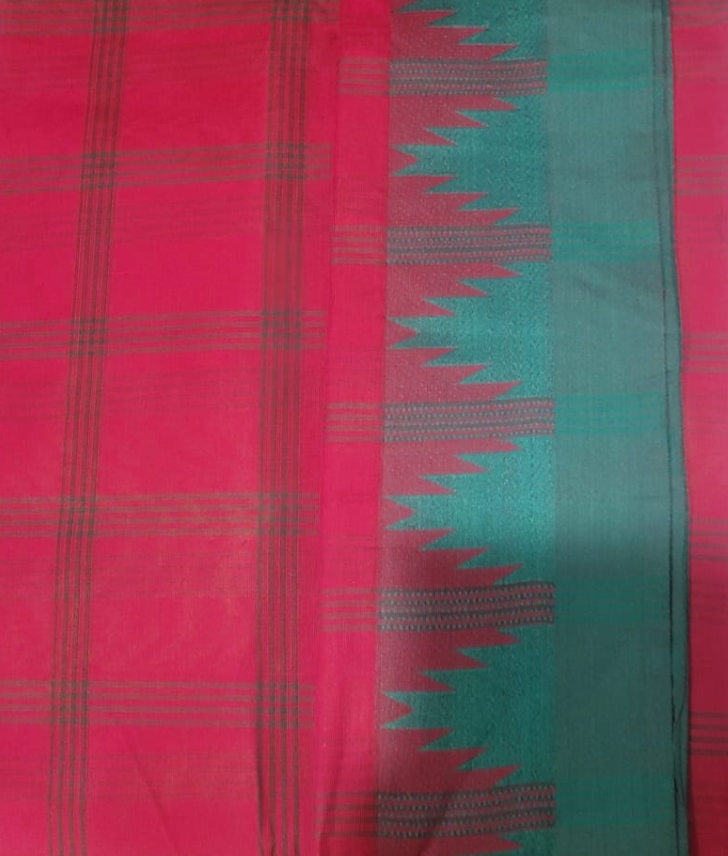 Arya Checks Saree Pink and Green
