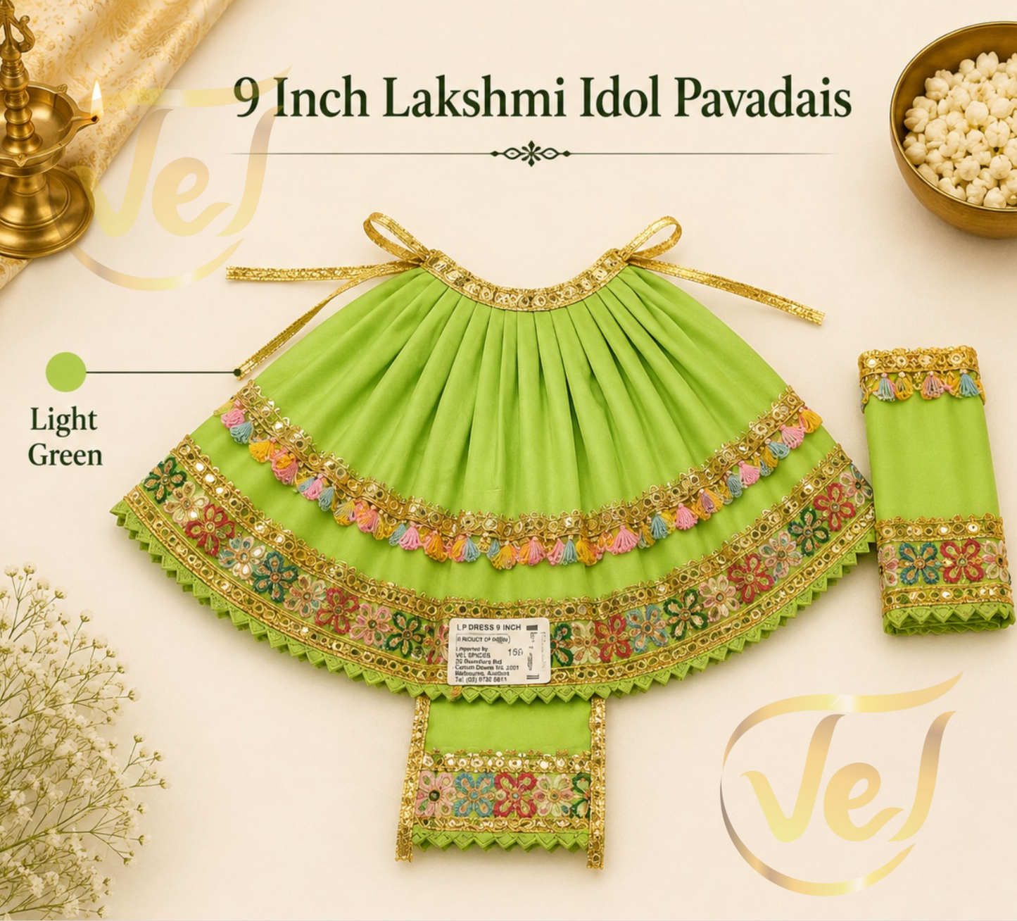 Lakshmi Pavadai 9 Inches (Multiple Colours Available)