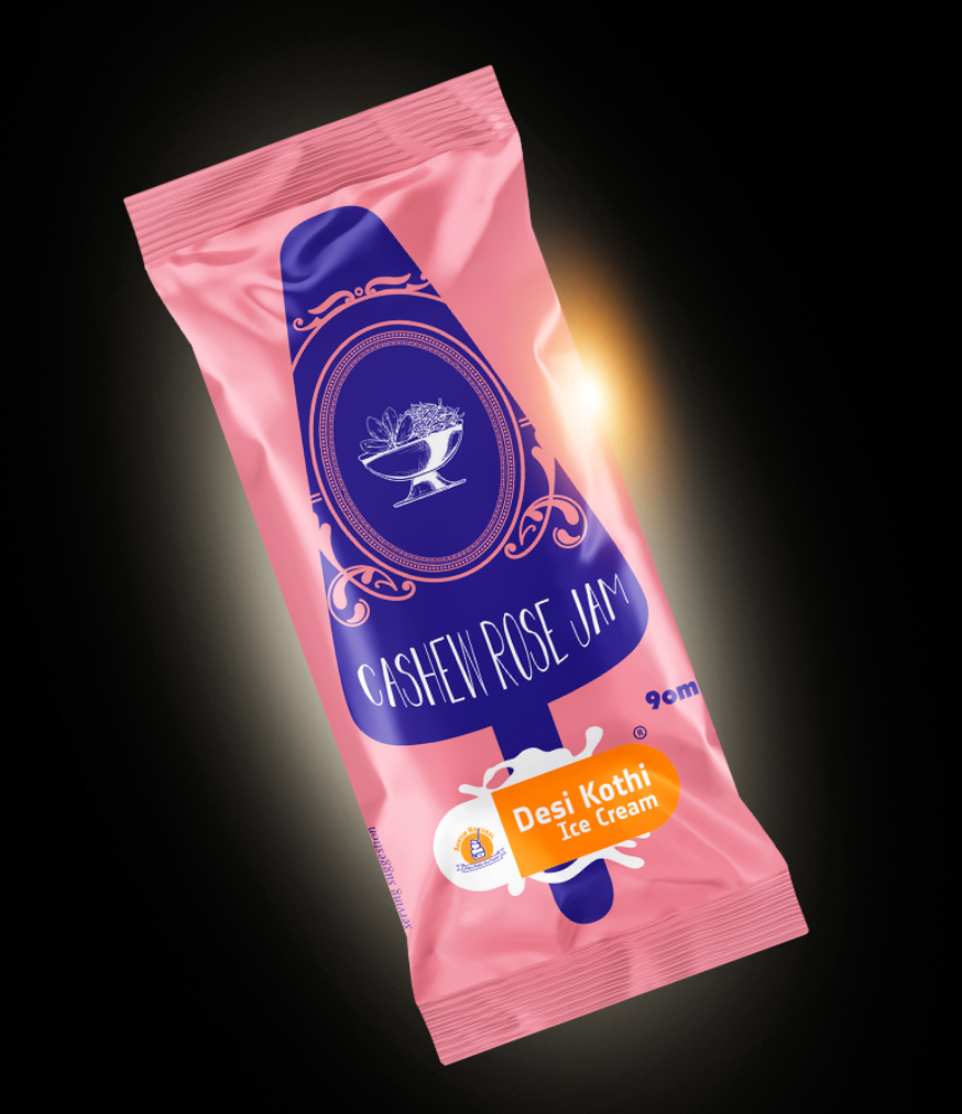 Desi Kothi Cashew Rose Jam Kulfi 90ml