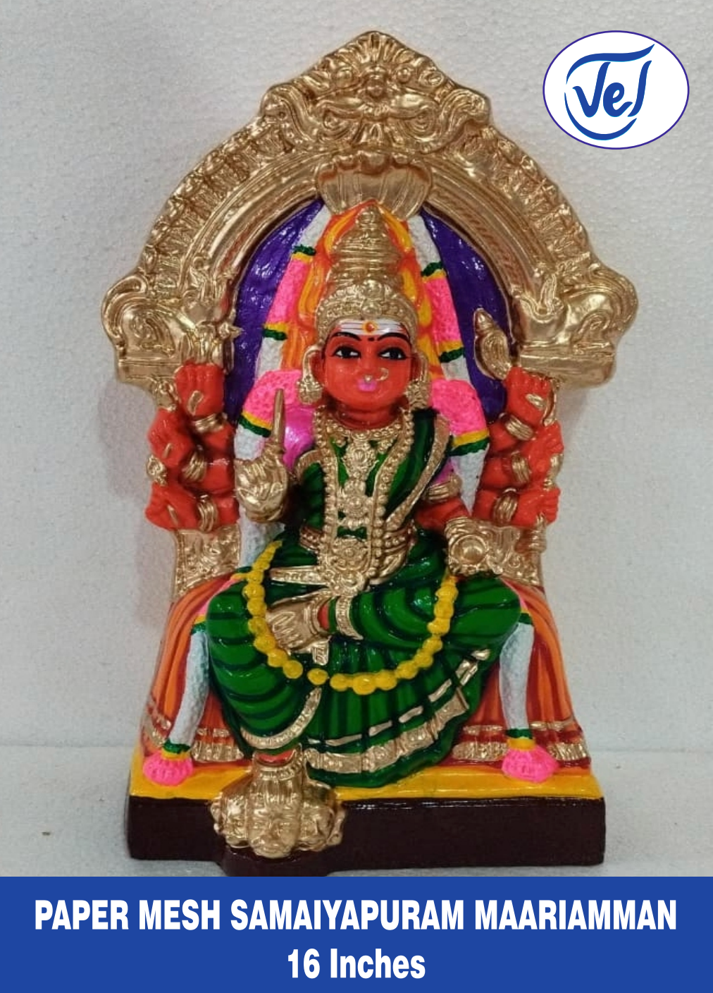 Samayapuram Mariamman Kolu Doll 16 Inch – Paper Mache
