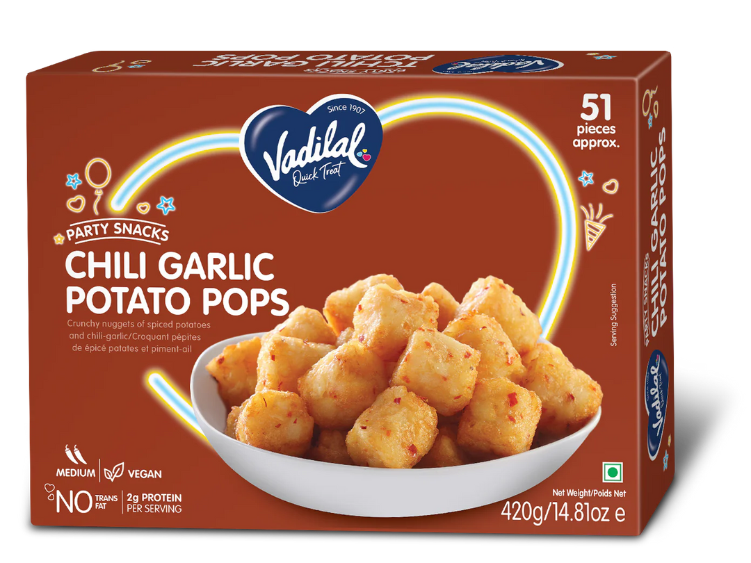 Vadilal Chili Garlic Potato Pops 420G