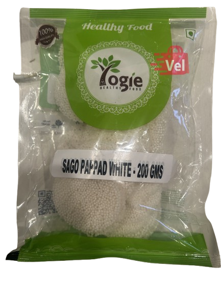 Yogie Sago Pappad White Coin 200G