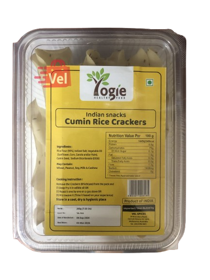 Yogie Rice Crackers (Khichiya) Jeera 200G