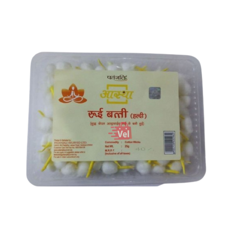 Aastha Cotton Wicks Haldi 25Gm