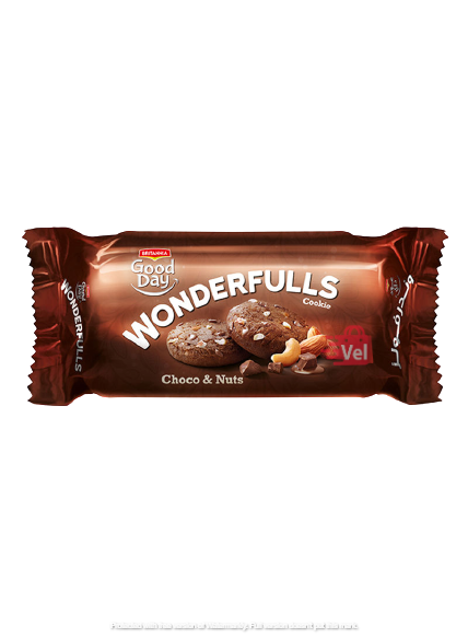 Britannia Wonderfulls Nuts Biscuits 75G