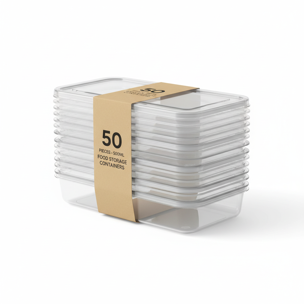 Ge Rectangular Container 500Ml 50Pcs
