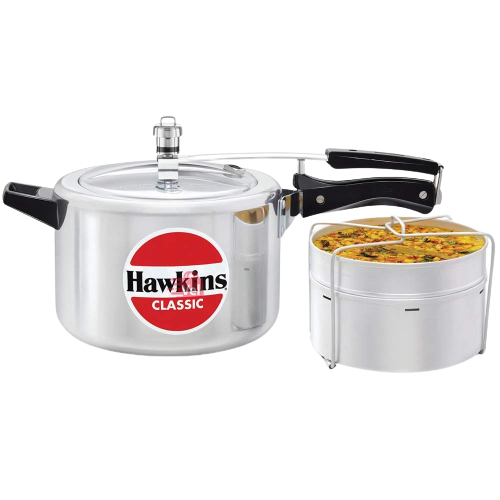 Hawkins Classic Aluminum Pressure Cooker 5Lt With Separators