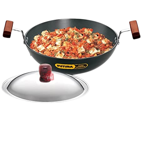 Hawkins Futura Deep Karahi Hard Anodised With Lid 3.75lt