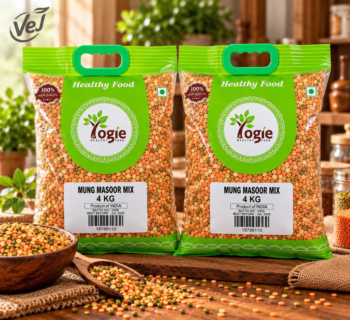 Yogie Mung Masoor Mix 8kg (4kg x 2)