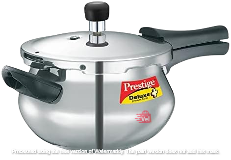 Prestige Deluxe Plus Aluminium Junior Handi Pressure Cooker 5 Litre (Polished)