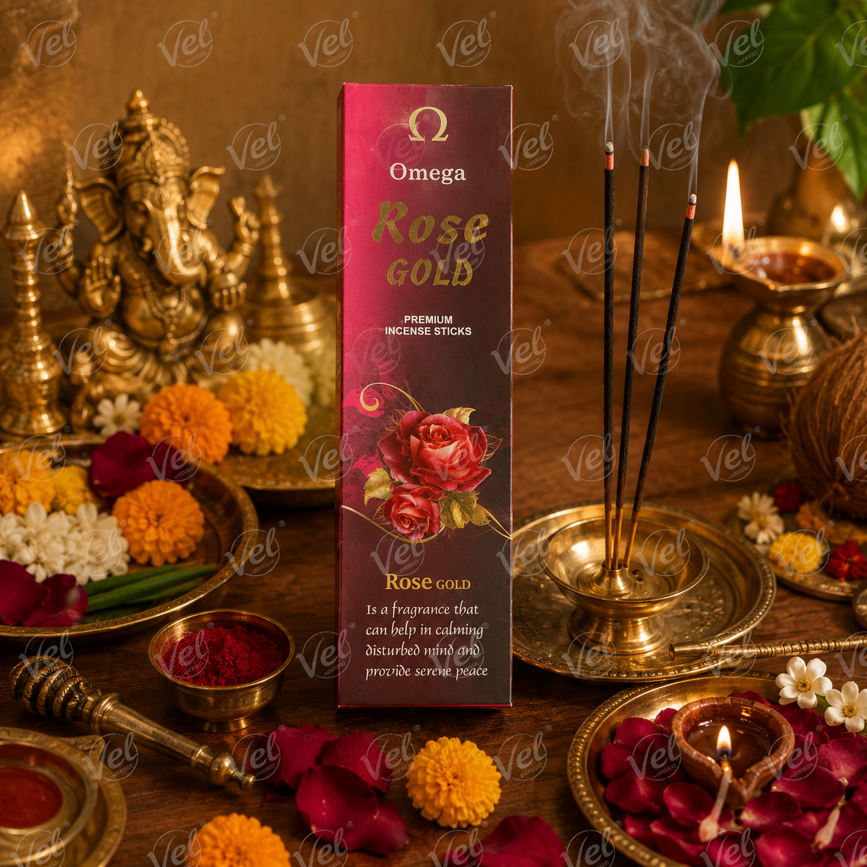 Omega Rose Gold Premium Incense Sticks 50g