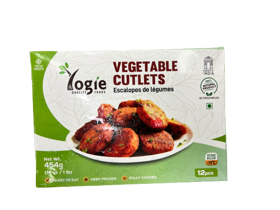 Yogie Vegetable Cutlets 454G Frozen