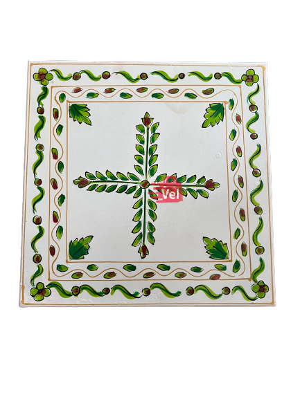White Decorative Stool (Manai/Sitting) 18" X18"