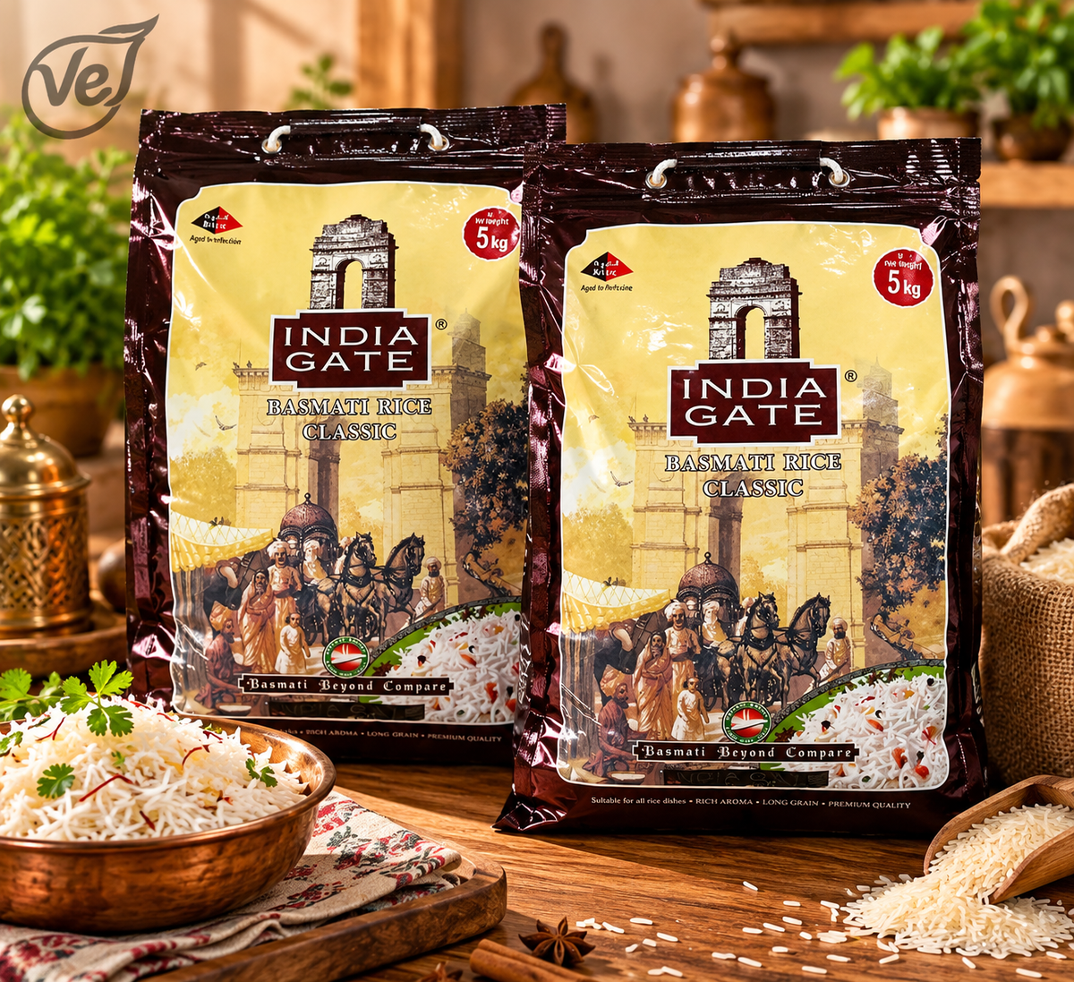 India Gate Classic Basmati Rice 10kg (5kg x 2)