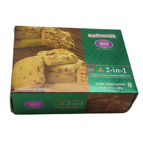 Karachi 2 In 1Fruit & Kaju Badam Biscuits 400G