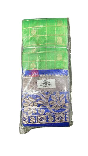 Omt Rasmika Contrast Visiri Saree