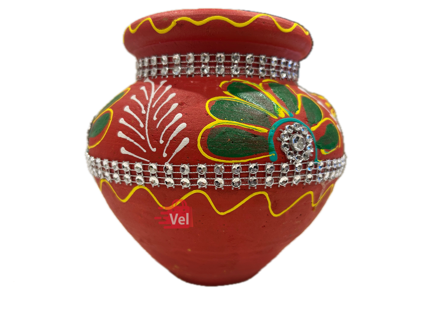 Divine Karwa – Traditional Red Clay Pot for Karwa Chauth Rituals | Handcrafted Mitti Karwa for Puja