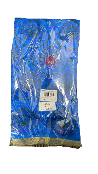 Kayal With Saree Blouse piece Blue