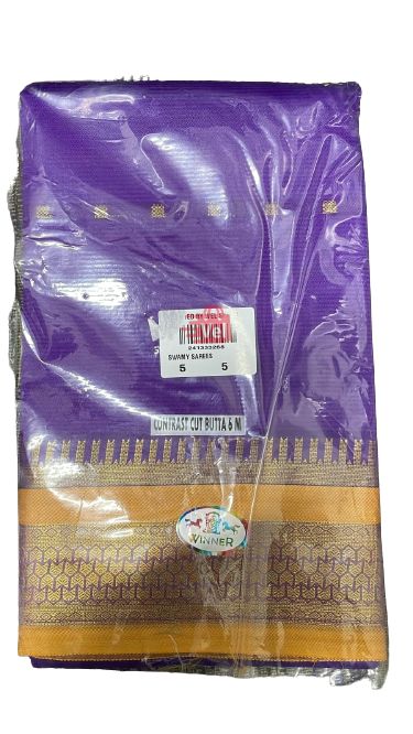 Contrast Cut Butta 6m Saree