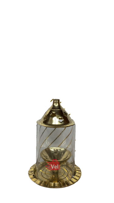 Brass Glass Udupi Deepam No-1