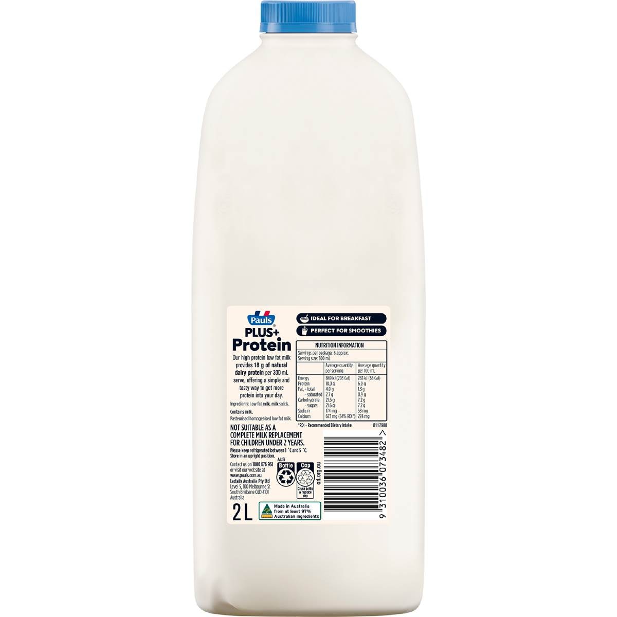 Pauls Plus+ Protein Low Fat Milk 2L