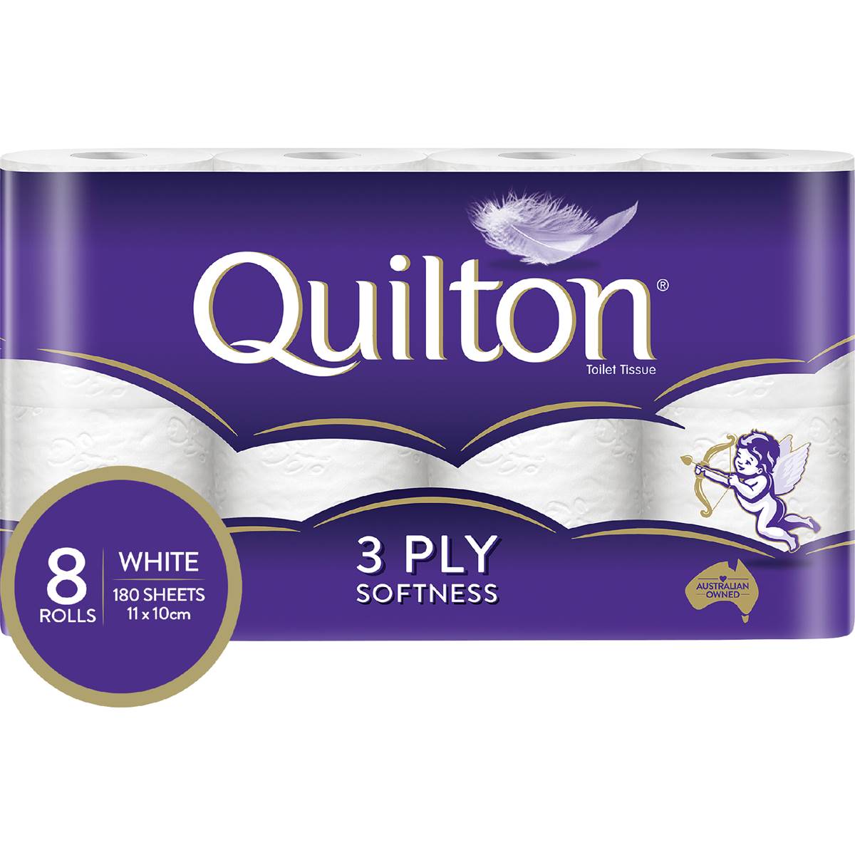 Quilton Classic 3 Ply Toilet Paper 8 pack